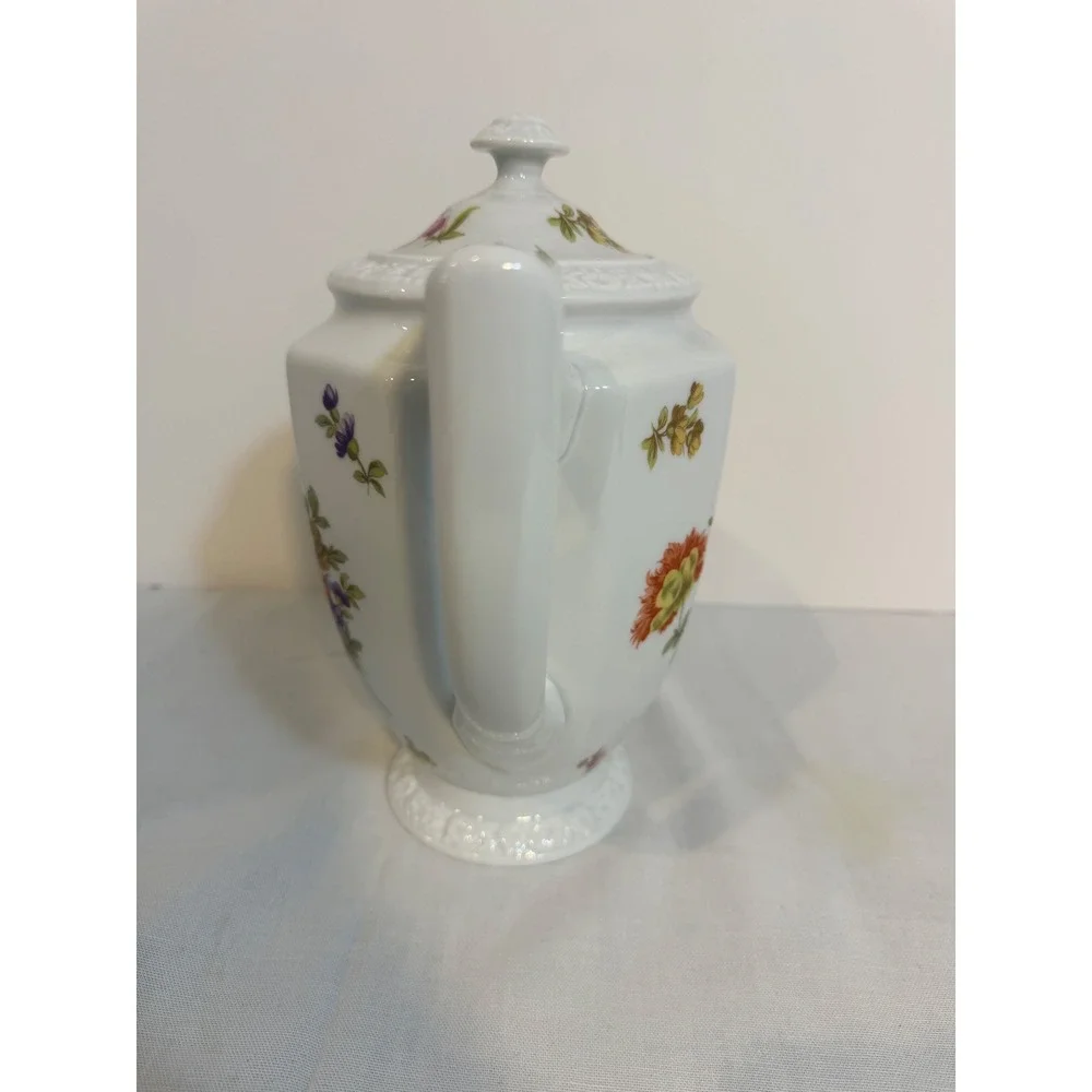 Rosenthal Classic Rose Collection Floral Porcelain Coffee Pot Germany Vintage